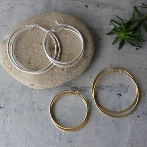 Mediterranean Hoop Earrings Gold