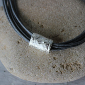 Mediterranean Silver Tube Necklace