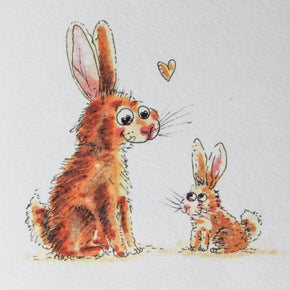 Well Drawn Bunny Mum Card