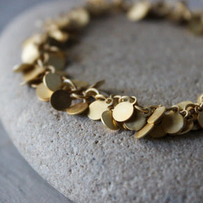 Mediterranean Tiny Disc Bracelet Gold