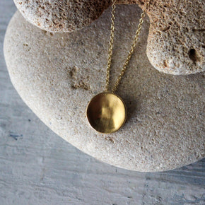 Mediterranean Gold Disc Necklace