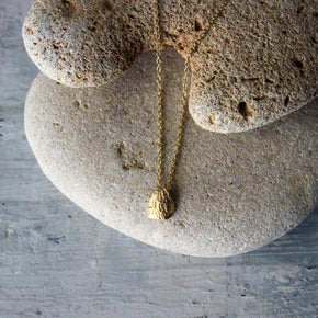 Mediterranean Gold Pebble Necklace