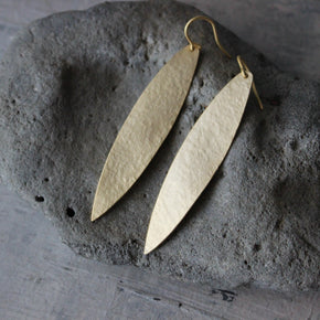 Mediterranean Gold Leaf Earrings Large