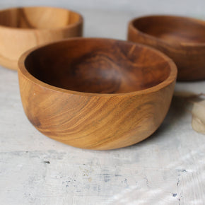 Teak Wooden Plates & Bowls