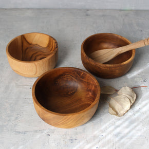 Teak Wooden Plates & Bowls