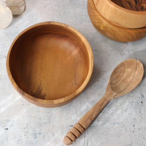 Teak Wooden Plates & Bowls