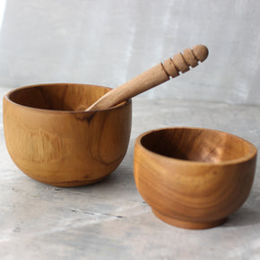 Teak Wooden Plates & Bowls