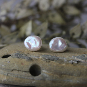 Keshi Freshwater Pearl Stud Earrings