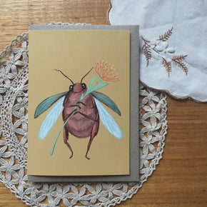 Anna Seed Card Cute Beetle - Tribe Castlemaine