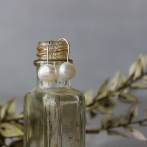 Baroque Pearl Silver Earrings - Tribe Castlemaine