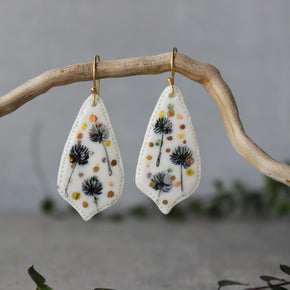 Ceramic Earrings Dandelion - Tribe Castlemaine