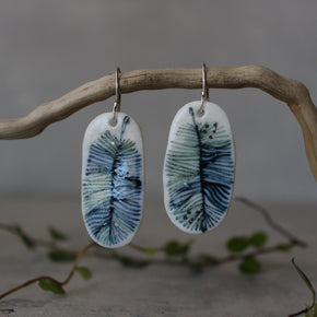 Ceramic Earrings Indigo #5 - Tribe Castlemaine