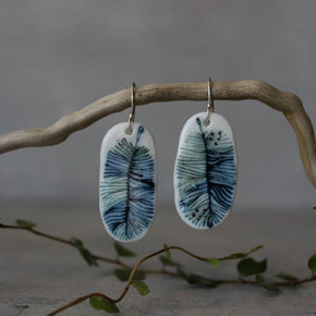 Ceramic Earrings Indigo #5 - Tribe Castlemaine