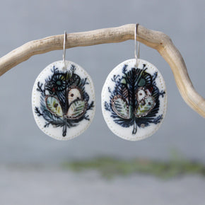 Ceramic Earrings Painted Detail 4 - Tribe Castlemaine