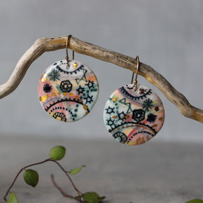 Ceramic Earrings Stars & Cells - Tribe Castlemaine