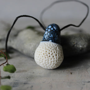 Ceramic Pod Necklaces Indigo - Tribe Castlemaine