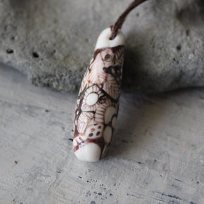 Ceramic Sepia Pod Necklace - Tribe Castlemaine