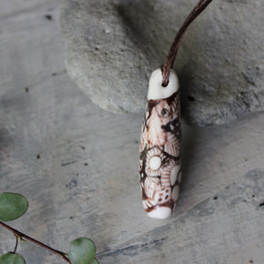 Ceramic Sepia Pod Necklace - Tribe Castlemaine