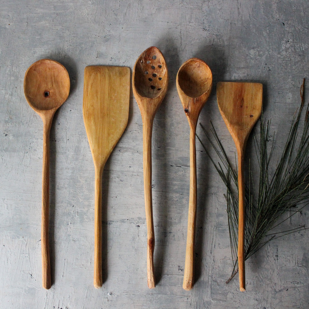 Hand Carved She-Oak Cooking Utensils - Tribe Castlemaine