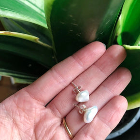 Keshi Freshwater Pearl Stud Earrings - Tribe Castlemaine