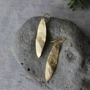 Mediterranean Gold Leaf Earrings - Tribe Castlemaine