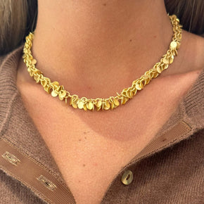 Mediterranean Tiny Disc Necklace Gold - Tribe Castlemaine