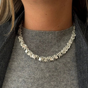 Mediterranean Tiny Disc Necklace Silver - Tribe Castlemaine