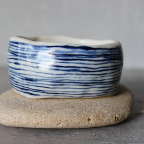 Porcelain Bangle Indigo Stripe - Tribe Castlemaine