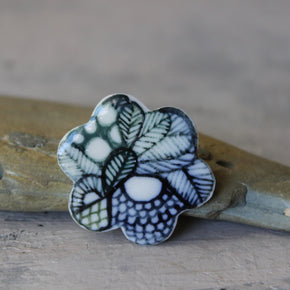 Porcelain Brooches Flower - Tribe Castlemaine