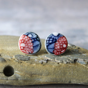 Porcelain Studs Painted Detail 1 - Tribe Castlemaine