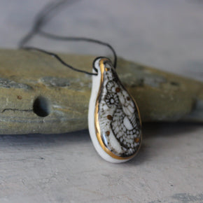 Sepia Painted Pendant Necklace - Tribe Castlemaine