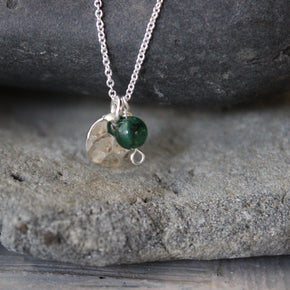 Silver Disc Jade Bead Necklace - Tribe Castlemaine