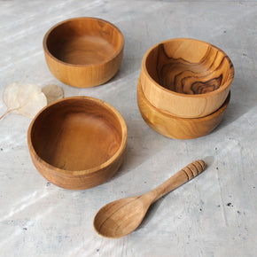 Teak Wooden Plates & Bowls - Tribe Castlemaine