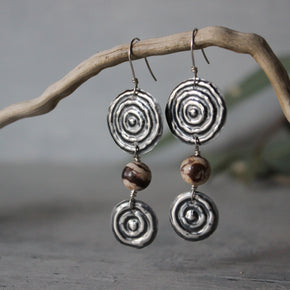 Two Waterholes Silver & Gemstone Earrings - Tribe Castlemaine