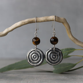 Waterhole Silver & Gemstone Earrings - Tribe Castlemaine