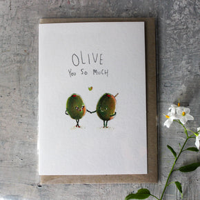 Well Drawn Olive Love Card - Tribe Castlemaine