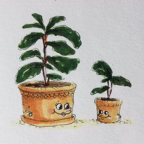 Well Drawn Pot Plant Mother's Day Card - Tribe Castlemaine