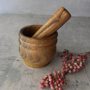 Wooden Mortar and Pestle - Tribe Castlemaine