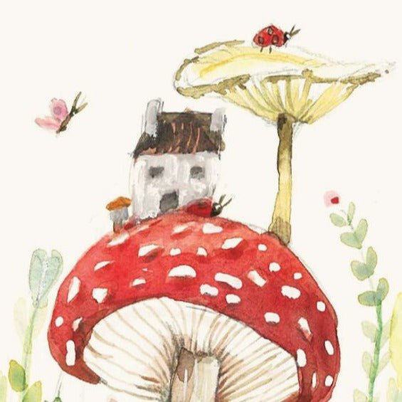 Anna Pignataro Card 'Red Toadstool House' - Tribe Castlemaine