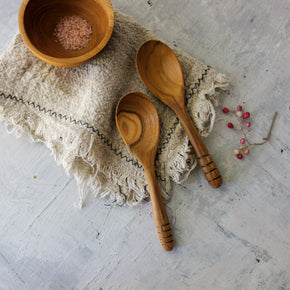 Assorted Small Teak Spoons - Tribe Castlemaine