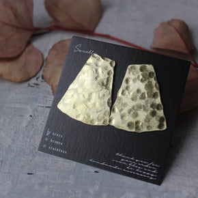 Brass Hammered Clip-on Earrings - Tribe Castlemaine