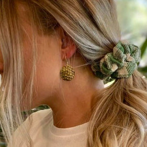 Brass Hammered Earrings Round - Tribe Castlemaine