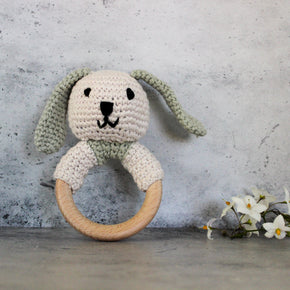 Bunny Wood Ring Rattle - Tribe Castlemaine