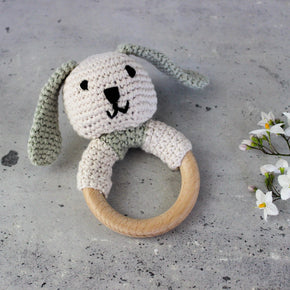 Bunny Wood Ring Rattle - Tribe Castlemaine