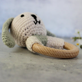 Bunny Wood Ring Rattle - Tribe Castlemaine