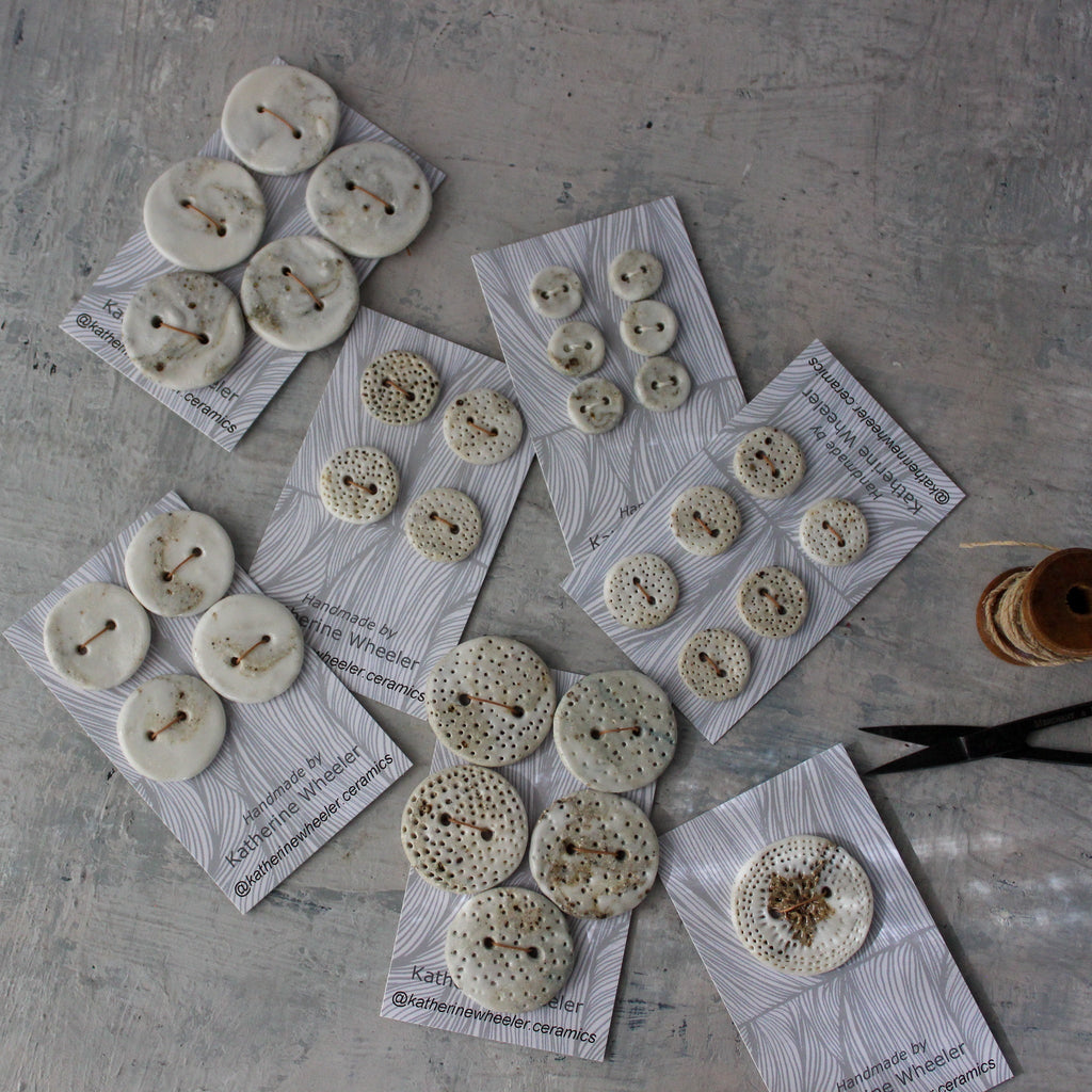 Ceramic Buttons : Marbled - Tribe Castlemaine