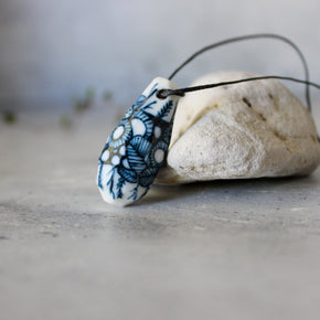 Ceramic Pod Necklaces Indigo - Tribe Castlemaine
