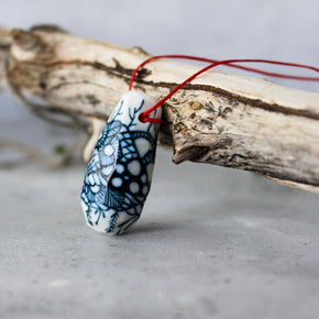 Ceramic Pod Necklaces Indigo - Tribe Castlemaine