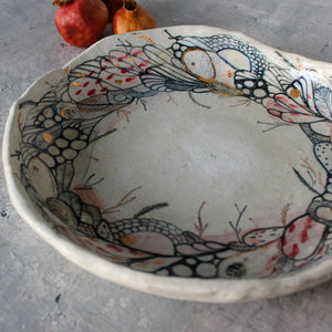Extra Large Hand Painted Detail Bowl - Tribe Castlemaine