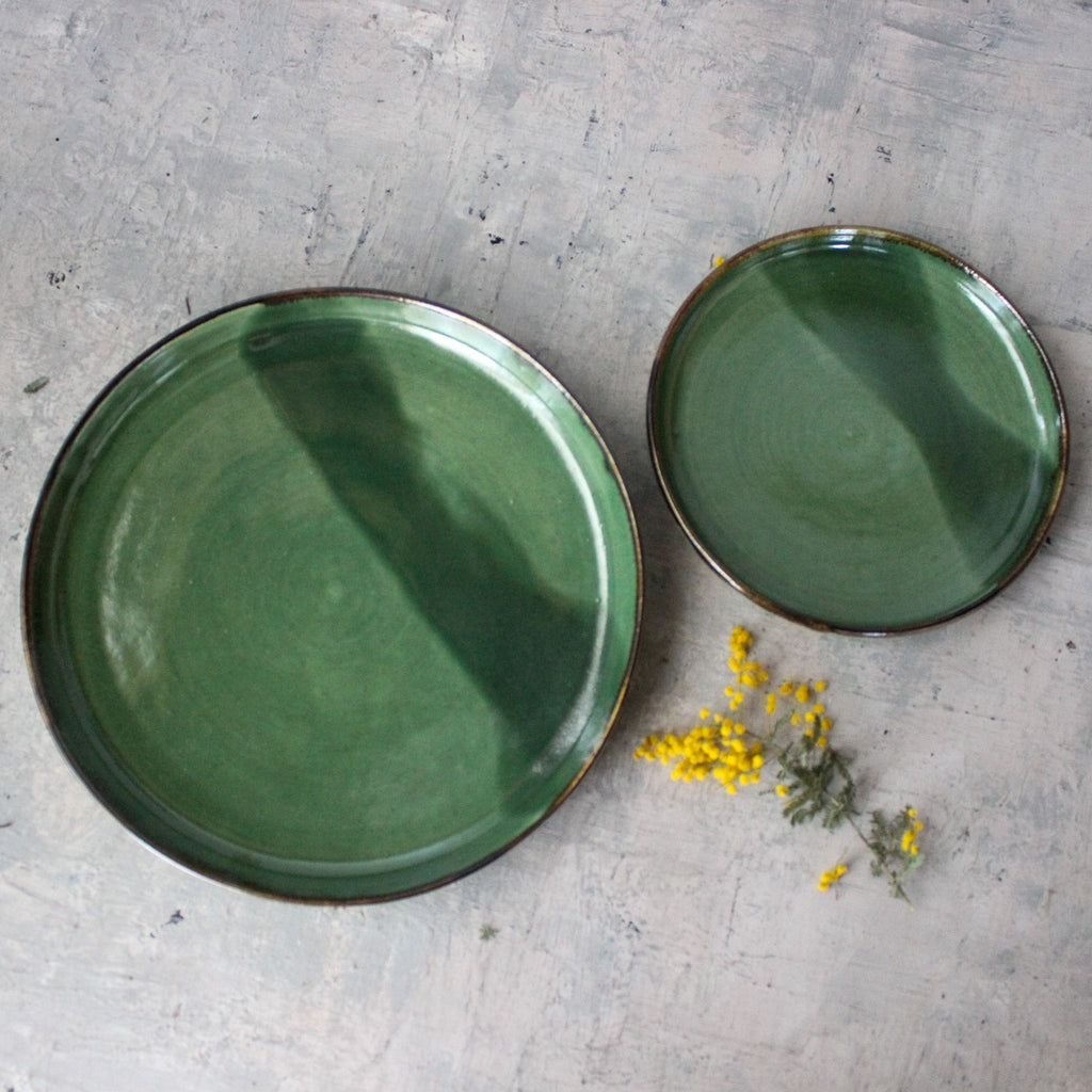 Green Ceramic Plates - Tribe Castlemaine